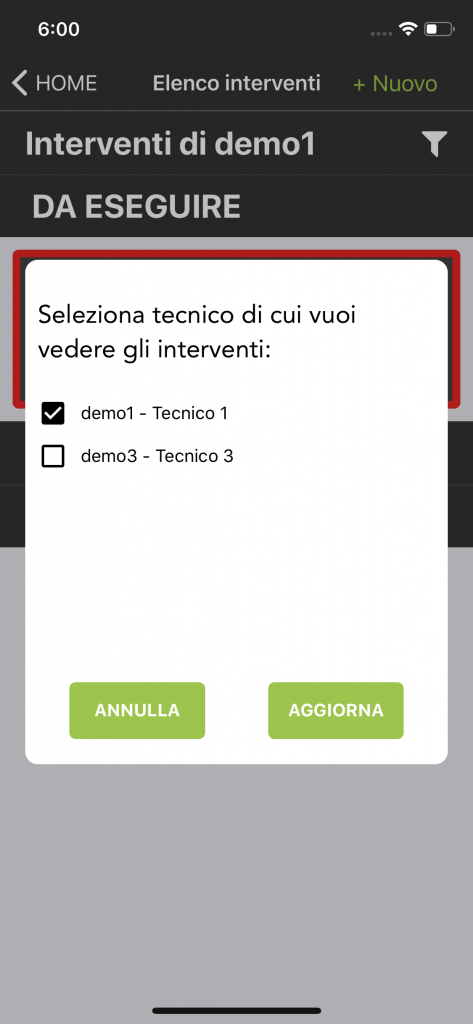 Ripianifica intervento su nuovo tecnico